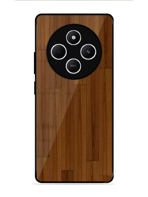 Warm Woodgrain Glossy Soft Edge Case for Poco C75 (5G)
