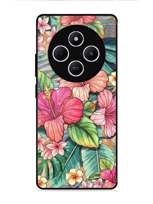 Tropical Tapestry Glossy Soft Edge Case for Poco C75 (5G)