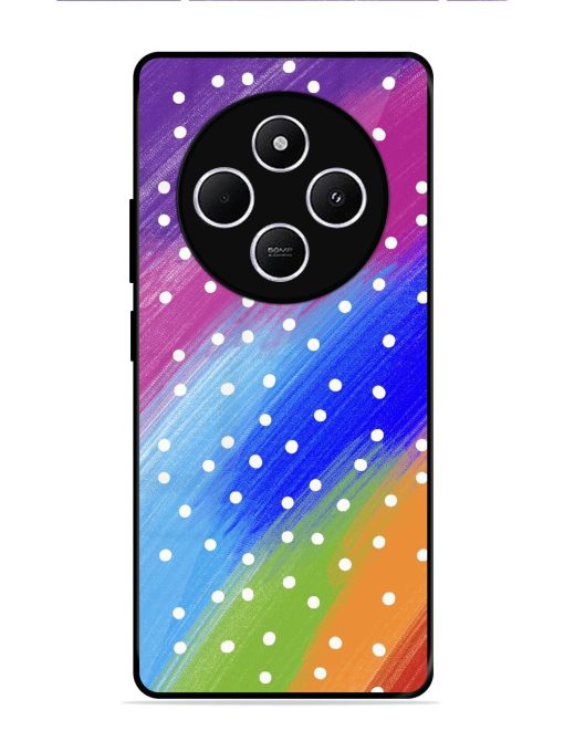 Rainbow Polka Dot Dream Glossy Soft Edge Case for Poco C75 (5G)