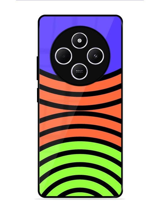 Psychedelic Stripe Symphony Glossy Soft Edge Case for Poco C75 (5G)