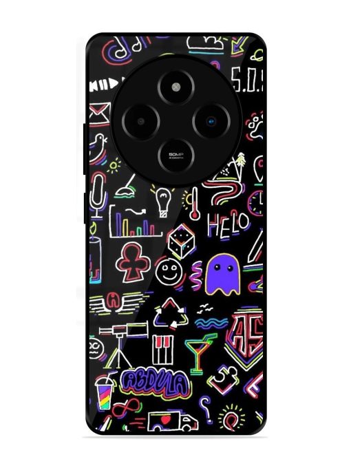 Neon Doodle Glossy Soft Edge Case for Poco M7 (5G)