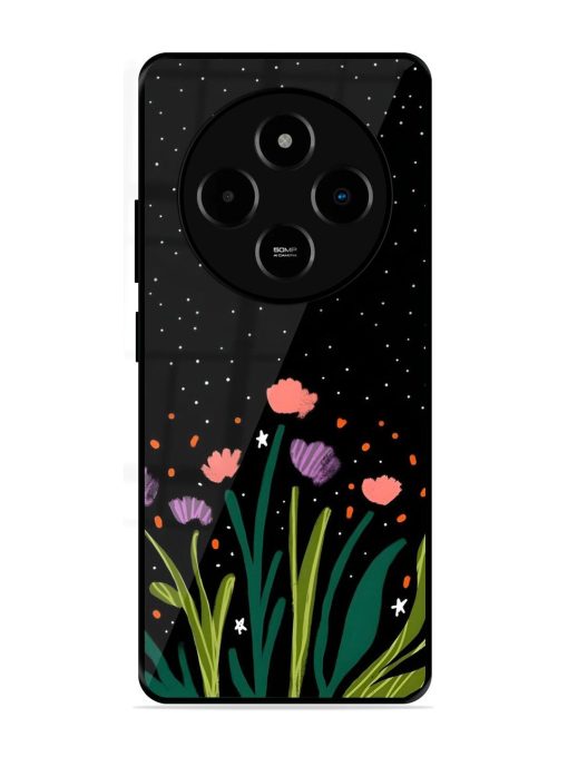 Midnight Bloom Glossy Soft Edge Case for Poco M7 (5G)