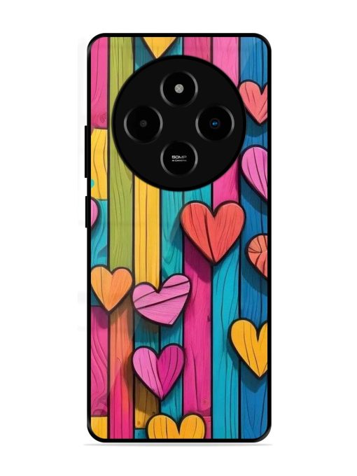 Rainbow Of Hearts Glossy Soft Edge Case for Poco M7 (5G)