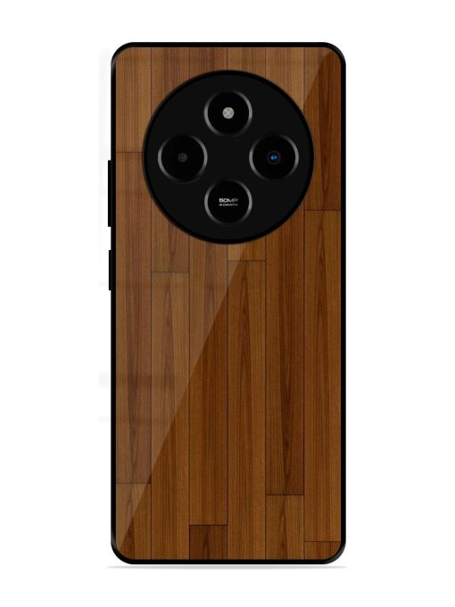 Warm Woodgrain Glossy Soft Edge Case for Poco M7 (5G)