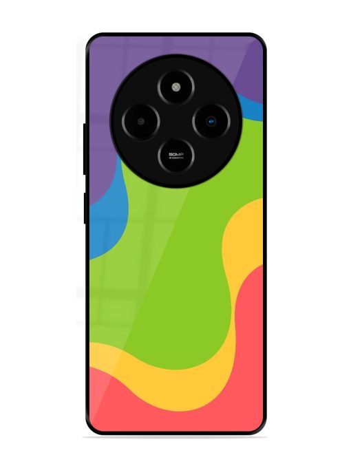 Wavy Rainbow Wonderland Glossy Soft Edge Case for Poco M7 (5G)