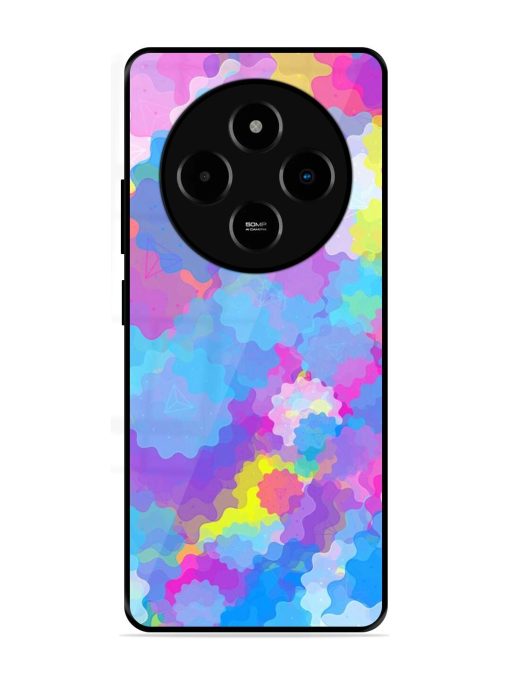 Psychedelic Cloud Burst Glossy Soft Edge Case for Poco M7 (5G)