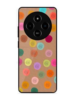 Swirly Dots On Kraft Glossy Soft Edge Case for Poco M7 (5G)
