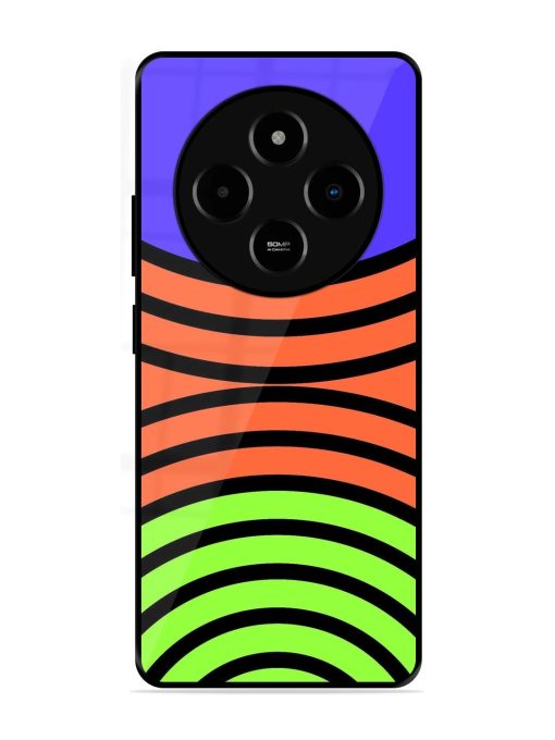 Psychedelic Stripe Symphony Glossy Soft Edge Case for Poco M7 (5G)