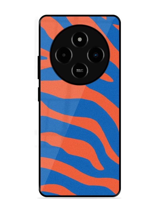 Zebra Stripes In Blue And Orange Glossy Soft Edge Case for Poco M7 (5G)