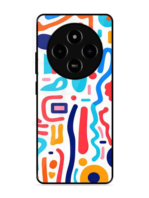 Whimsical Doodle Chaos Glossy Soft Edge Case for Poco M7 (5G)