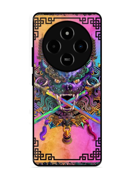 Psychedelic Fu Dog Tapestry Glossy Soft Edge Case for Poco M7 (5G)