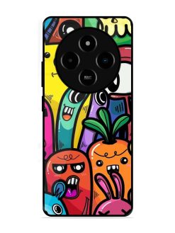 Whimsical Doodle Chaos Glossy Soft Edge Case for Poco M7 (5G)