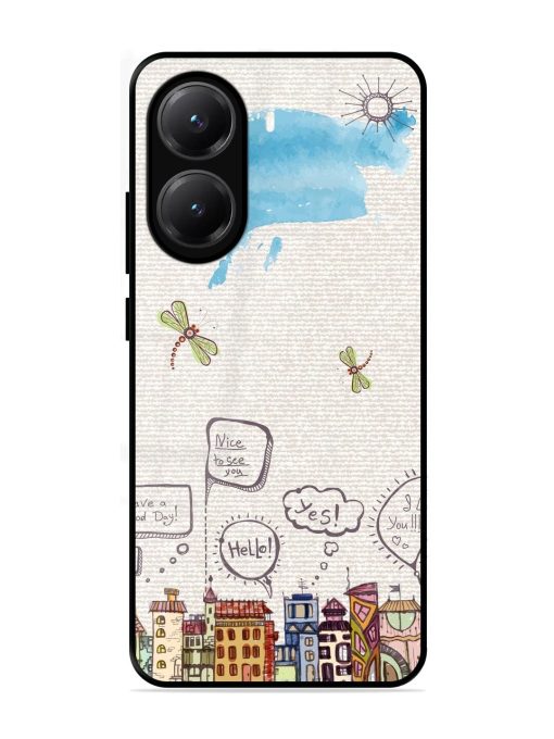 Doodle City Glossy Soft Edge Case for Poco X7 Pro (5G)