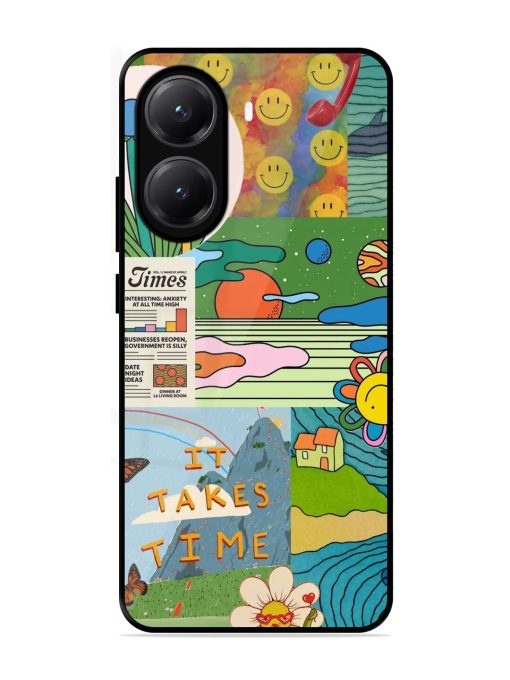 Groovy Vibes Glossy Soft Edge Case for Poco X7 Pro (5G)