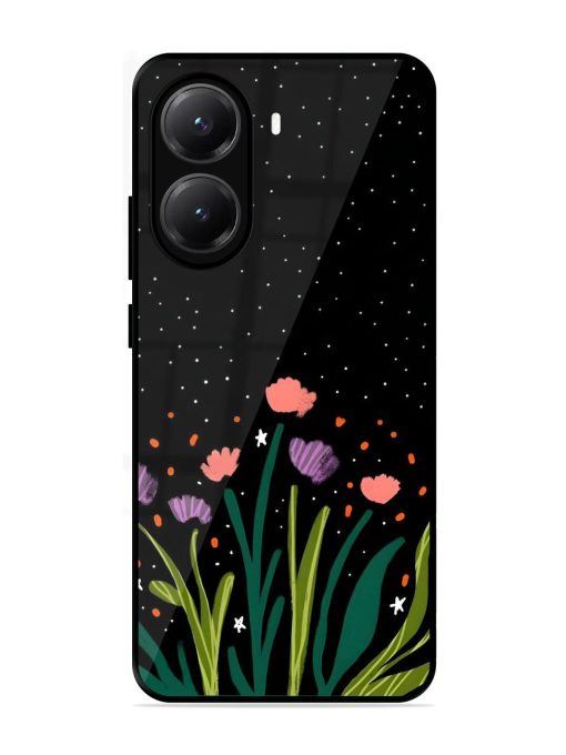 Midnight Bloom Glossy Soft Edge Case for Poco X7 Pro (5G)