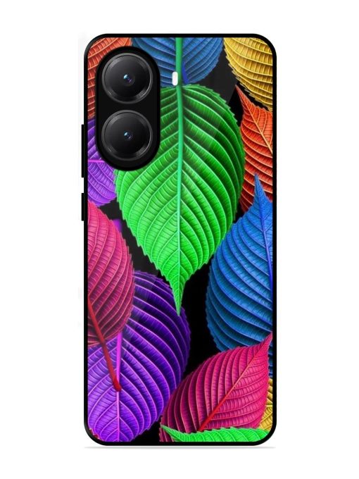Rainbow Leaf Symphony Glossy Soft Edge Case for Poco X7 Pro (5G)