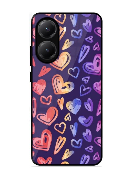 Rainbow Hearts Glossy Soft Edge Case for Poco X7 Pro (5G)