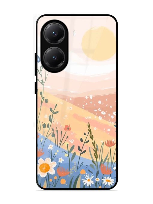 Golden Hour Blooms Glossy Soft Edge Case for Poco X7 Pro (5G)