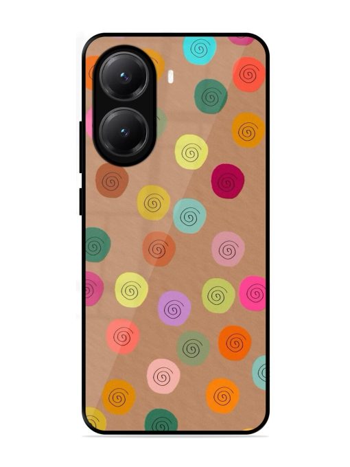 Swirly Dots On Kraft Glossy Soft Edge Case for Poco X7 Pro (5G)