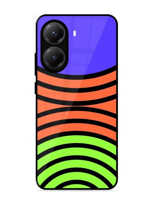 Psychedelic Stripe Symphony Glossy Soft Edge Case for Poco X7 Pro (5G)
