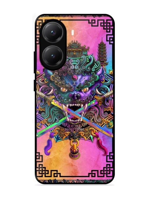 Psychedelic Fu Dog Tapestry Glossy Soft Edge Case for Poco X7 Pro (5G)