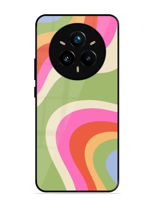 Wavy Rainbow Wonderland Glossy Soft Edge Case for Realme 14 Pro (5G)