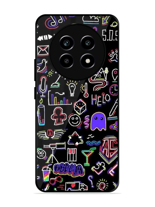 Neon Doodle Glossy Soft Edge Case for Realme 14 Pro Lite (5G)