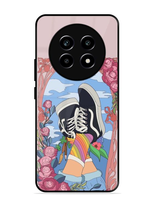 Floral Fantasy Glossy Soft Edge Case for Realme 14 Pro Lite (5G)
