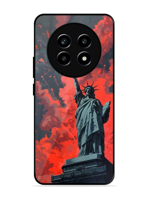 Lady Liberty'S Firework Finale Glossy Soft Edge Case for Realme 14 Pro Lite (5G)