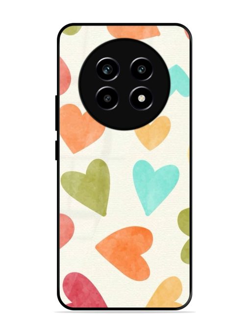Watercolor Hearts Glossy Soft Edge Case for Realme 14 Pro Lite (5G)