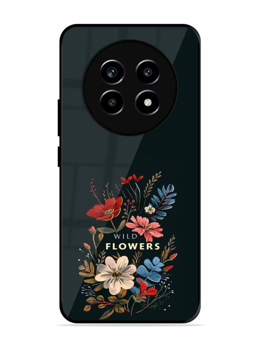 Dark Floral Glossy Soft Edge Case for Realme 14 Pro Lite (5G)