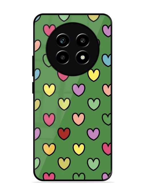 Rainbow Heart Parade Glossy Soft Edge Case for Realme 14 Pro Lite (5G)