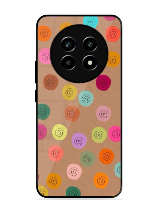 Swirly Dots On Kraft Glossy Soft Edge Case for Realme 14 Pro Lite (5G)