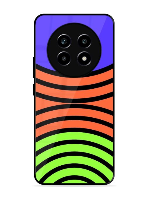 Psychedelic Stripe Symphony Glossy Soft Edge Case for Realme 14 Pro Lite (5G)