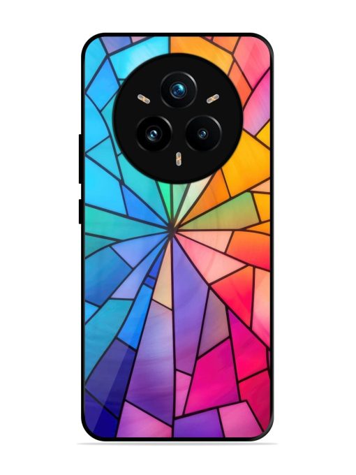 Stained Glass Kaleidoscope Of Colors Glossy Soft Edge Case for Realme 14 Pro Plus (5G)