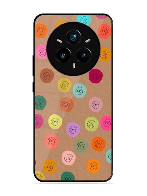 Swirly Dots On Kraft Glossy Soft Edge Case for Realme 14 Pro Plus (5G)