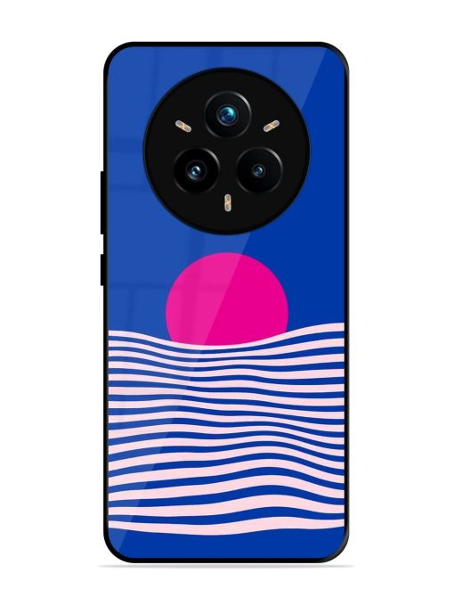 Pink Sunset Over Blue Waves Glossy Soft Edge Case for Realme 14 Pro Plus (5G)