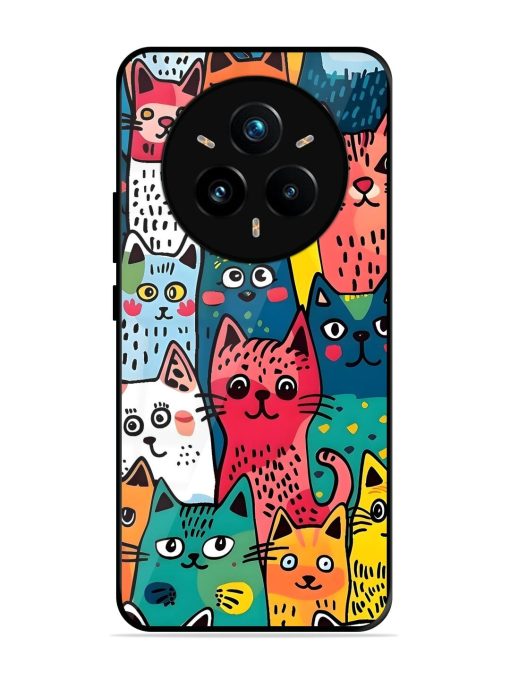 Feline Frenzy Glossy Soft Edge Case for Realme 14 Pro Plus (5G)