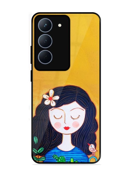 Girl Illustration Glossy Soft Edge Case for Realme 14X (5G)