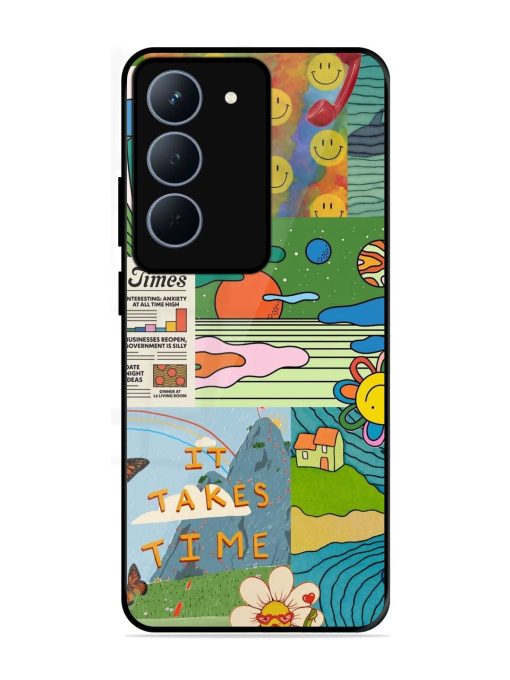 Groovy Vibes Glossy Soft Edge Case for Realme 14X (5G)
