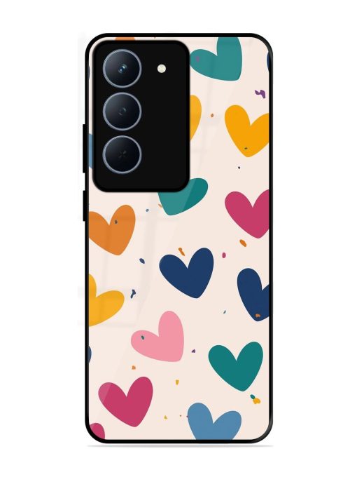 Rainbow Hearts Glossy Soft Edge Case for Realme 14X (5G)