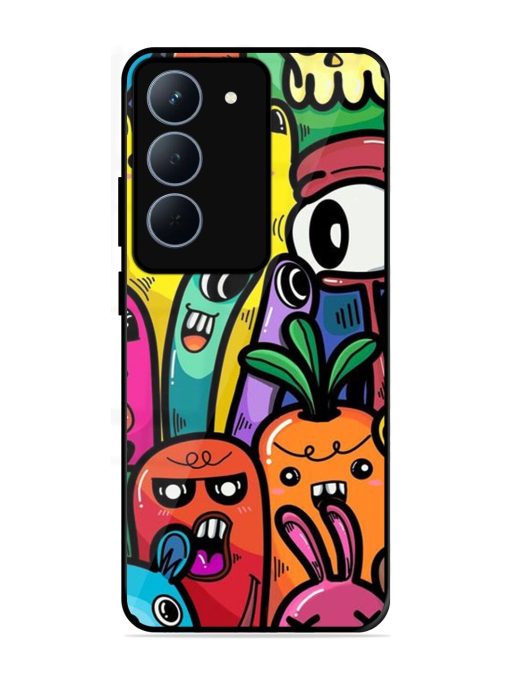 Whimsical Doodle Chaos Glossy Soft Edge Case for Realme 14X (5G)