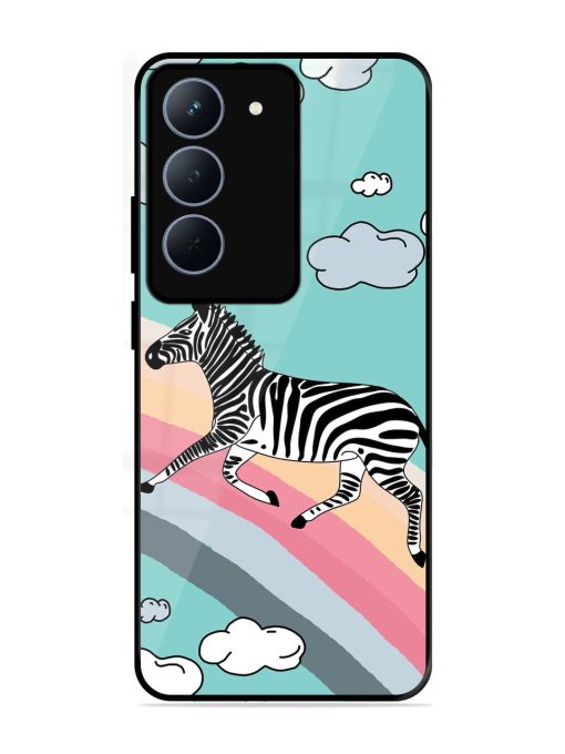 Zebra On A Rainbow Glossy Soft Edge Case for Realme 14X (5G)