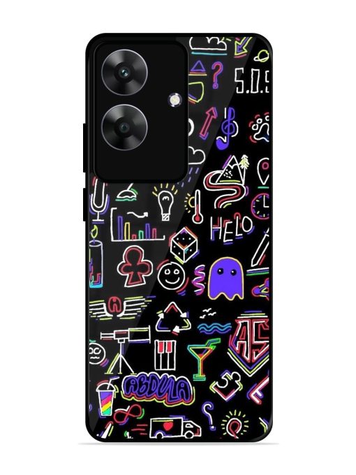 Neon Doodle Glossy Soft Edge Case for Realme C61