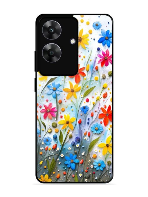 Vibrant Floral Glossy Soft Edge Case for Realme C61