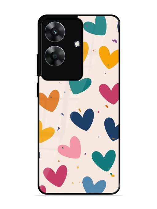 Rainbow Hearts Glossy Soft Edge Case for Realme C61