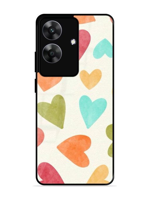 Watercolor Hearts Glossy Soft Edge Case for Realme C61