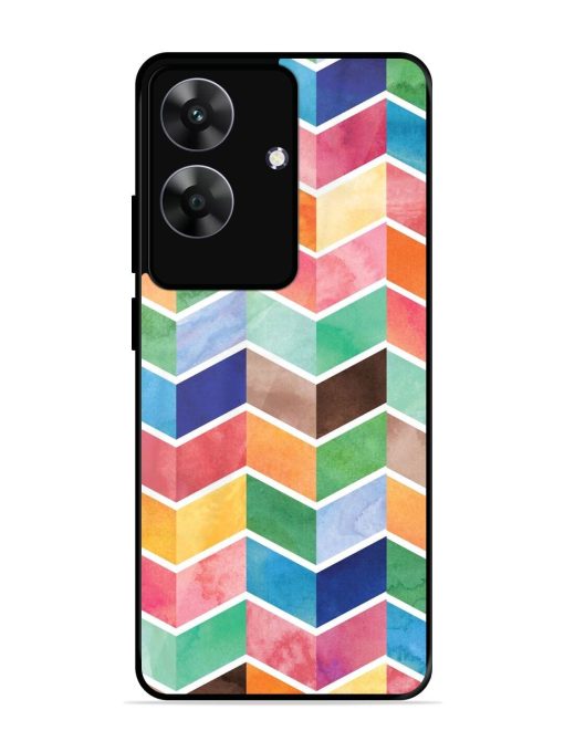 Watercolor Chevron Whimsy Glossy Soft Edge Case for Realme C61