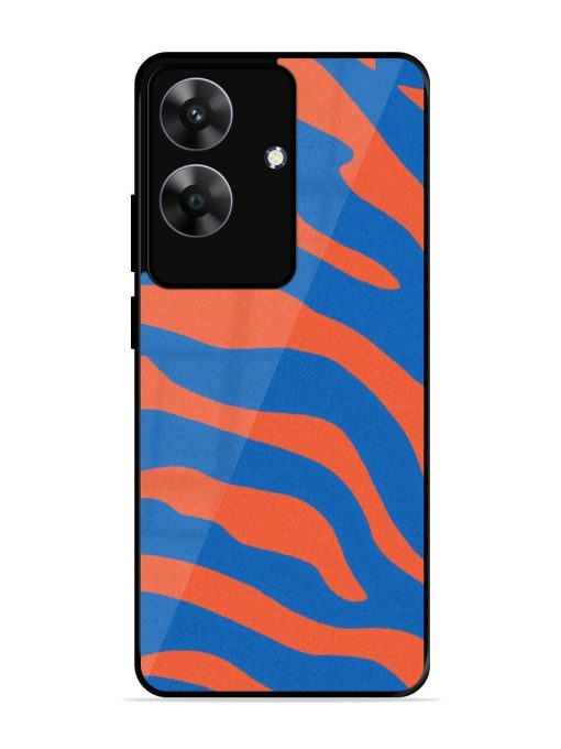 Zebra Stripes In Blue And Orange Glossy Soft Edge Case for Realme C61