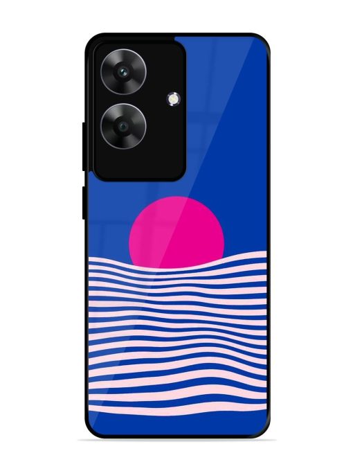 Pink Sunset Over Blue Waves Glossy Soft Edge Case for Realme C61